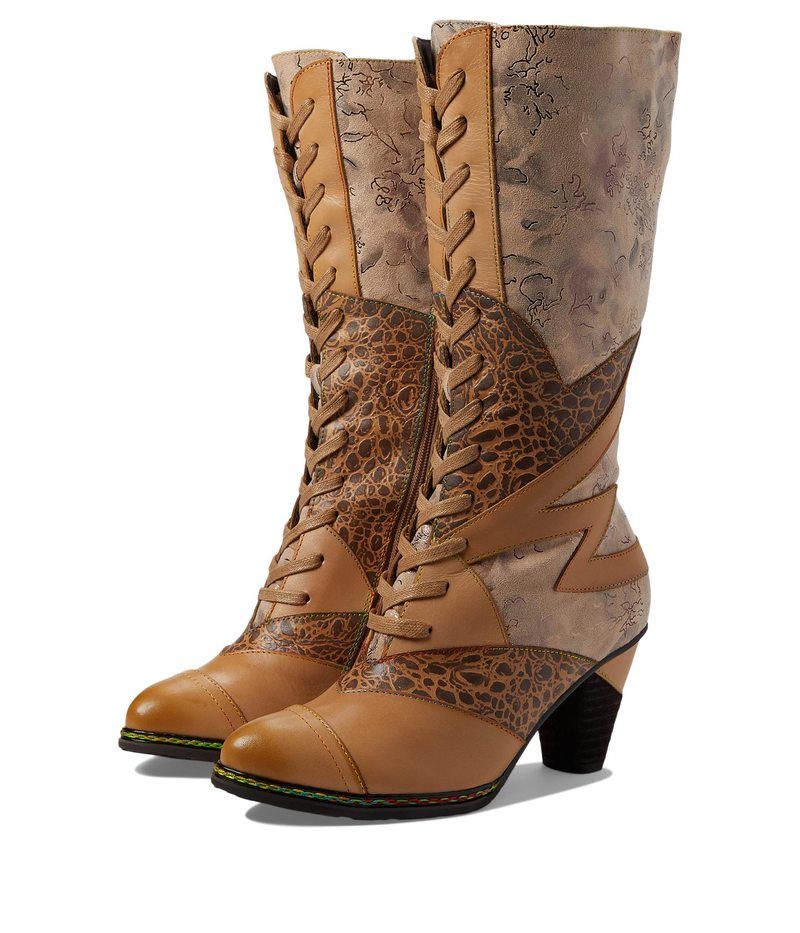 スプリングステップ レディース シューズ ブーツ・レインブーツ LArtiste by Spring Step Malagie Croco Beige Multi ベージュ