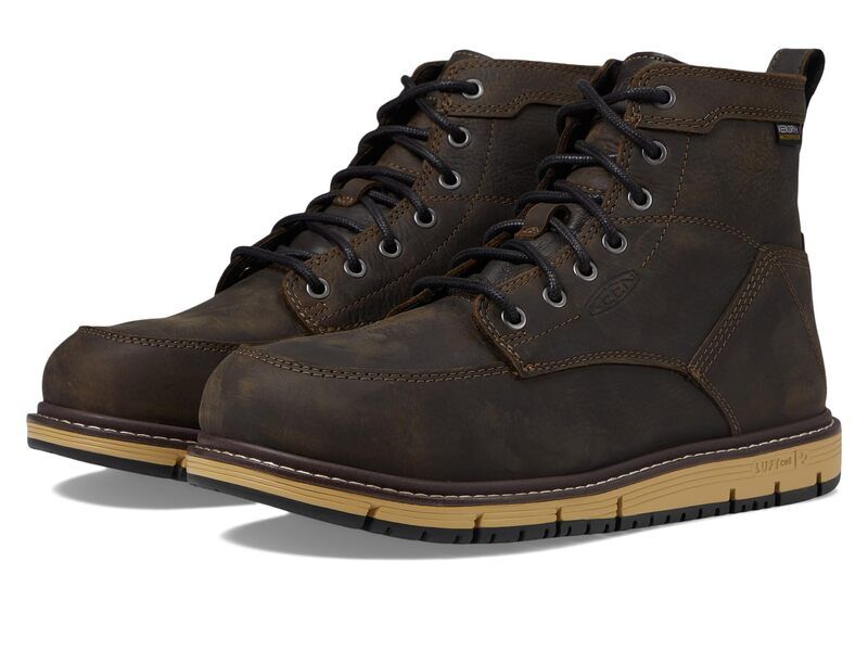 キーン メンズ シューズ ブーツ・レインブーツ KEEN Utility 6 San Jose Aluminum Toe WP Cascade BrownB ブラウン