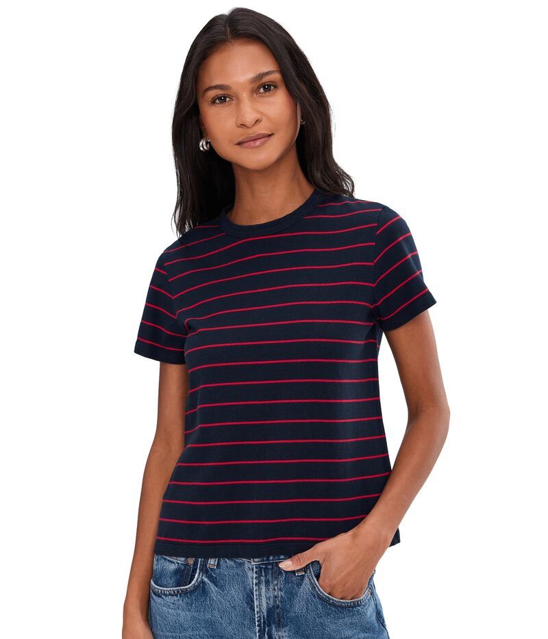 メイドウェル レディース トップス シャツ クルーネック ジャージー Madewell The Perfect Crewneck Tee in Allday Jersey Classic Navy ネイビー