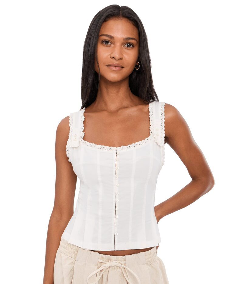 フリーピープル レディース トップス シャツ Free People Bridgette Corsetop Clean Ivory アイボリー