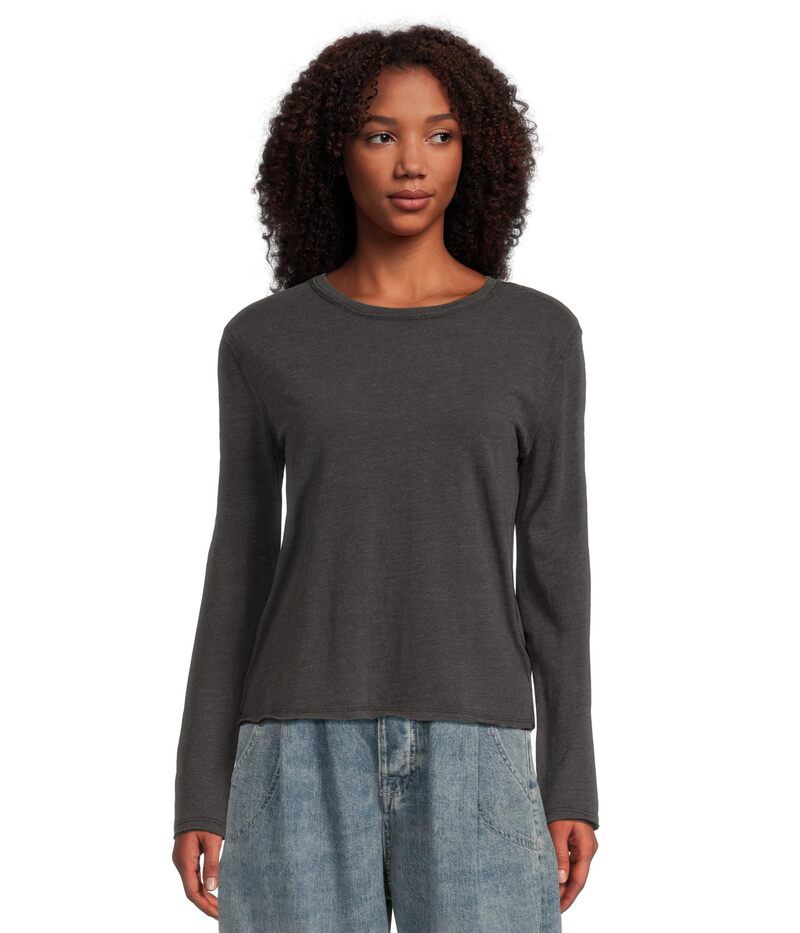 フリーピープル レディース トップス シャツ Tシャツ 長袖 Free People We The Free Nova Longsleeve Tee Black ブラック