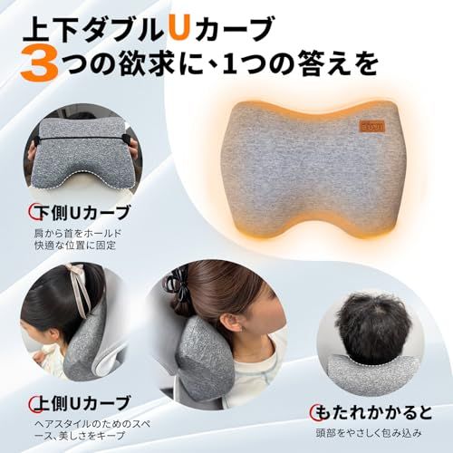 コブキBUJI【2026年新色】 腰 クッション ヘッドレスト セット 人間工学設計 3D立体形状 高密度メモリーフォーム 車 セット 腰痛 カークッション 運転席 腰痛対策 長距離ドライブ 便利グッズ ランバーサポート ネックパッド 車 ア fdb3732f｜詳細画像