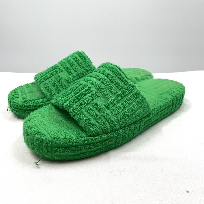 中古】BOTTEGA VENETA リゾート スポンジ サンダル グリーン サイズ43