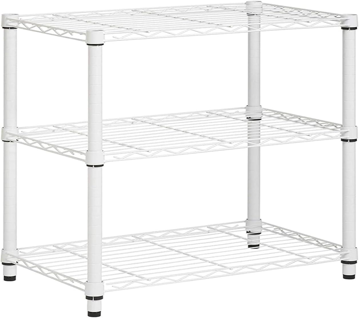 ☆新品☆KOCOMART 3段スチールラック 幅90×奥行35cm 高さ90cm選べる メタルラック シェルフ 収納棚 キッチンラック 収納ラック 高さ調整可能 キャスター付き 日本語説明書 白 家庭用 eb989bd5