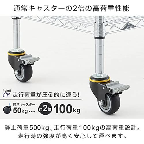 ☆新品☆ドウシシャ ルミナス スチールラック足回りパーツ 高耐荷重エラストマーキャスター ネジ式 2個セット L75ES-BKN2 静音 床を傷つけない 車輪径75mm ストッパー付き キャスター走行時耐荷重80kg ポール径25mm 頑丈 d91c3154