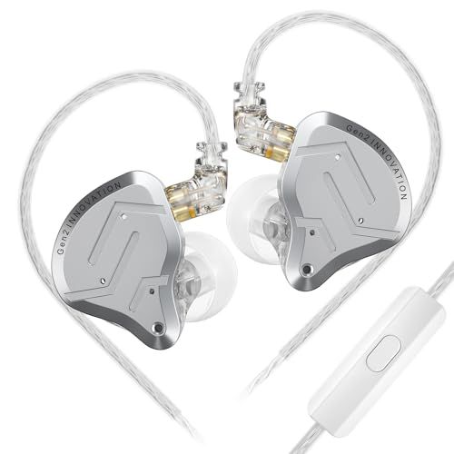☆新品☆Yinyoo イヤホン 有線 カナル型 KZ ZSN Pro2 遮音性 イヤモニ型 KZ イヤホン DD&BAハイブリッドイヤホン モニターイヤホン リケーブル可能 インナーイヤー イヤフォン 3.5mmプラグ ゲーミング (マイク付 f7830de3