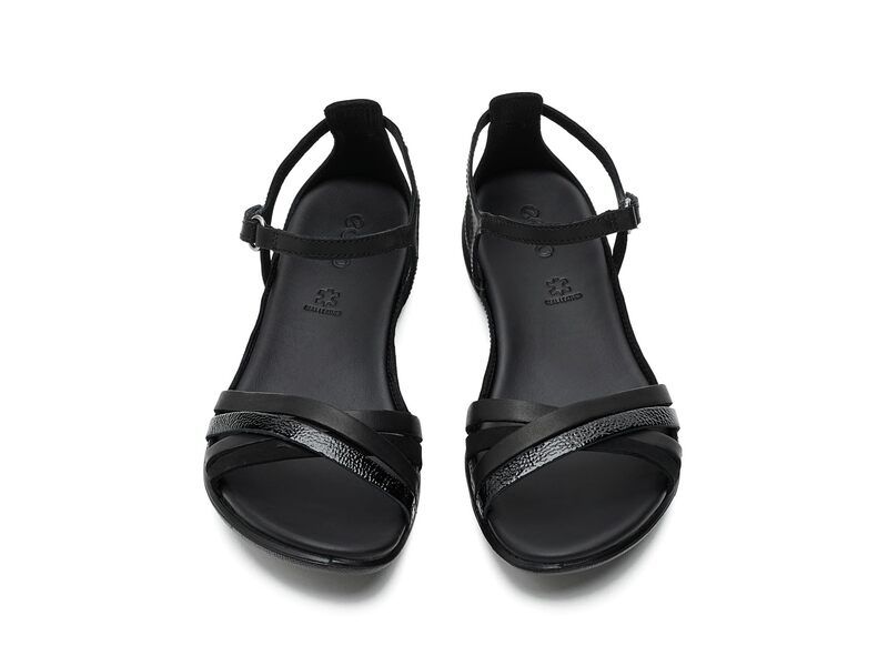 エコー レディース シューズ サンダル アンクル レザー ECCO Flash Leather Ankle Strap Sandals BlackBlack ブラック
