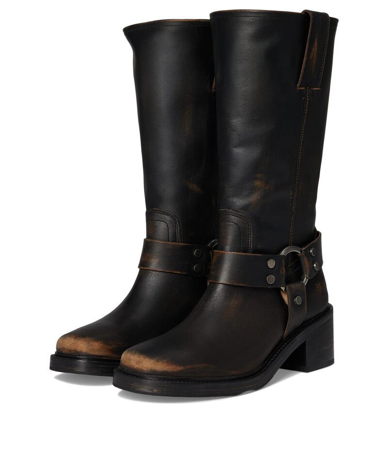 フライ レディース シューズ ブーツ・レインブーツ Frye Kate Harness Distressed Blac