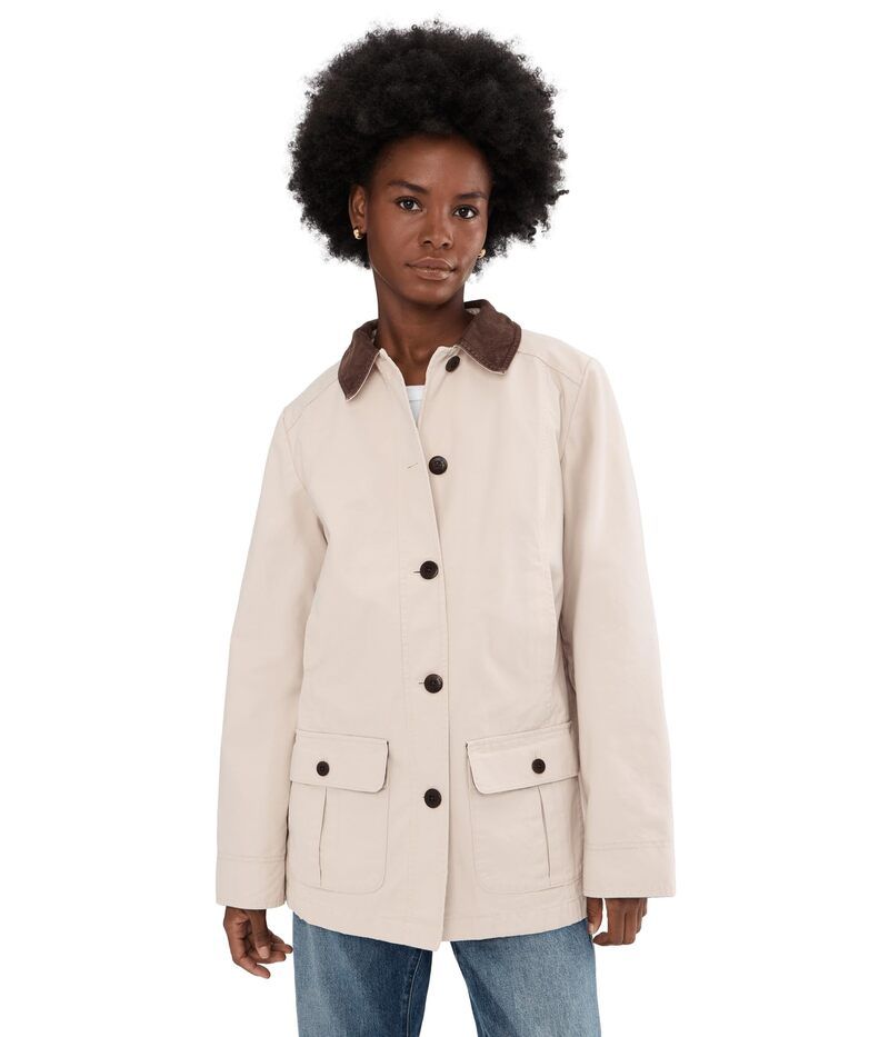 エルエルビーン レディース アウター コート LLBean Adirondack Barn Coat Flannelined Stone ストーン