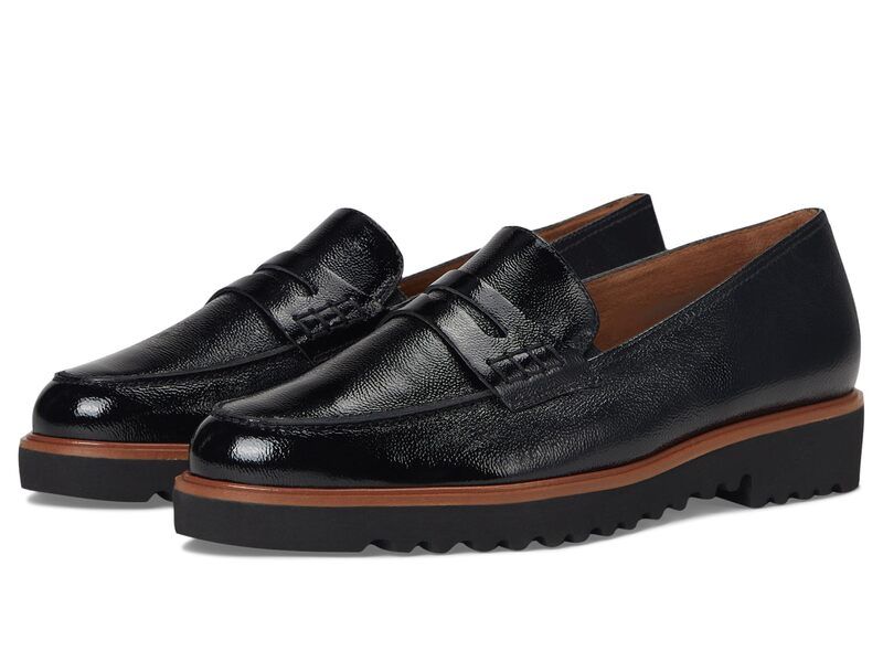 ポール・グリーン レディース シューズ スリッポン・ローファー Paul Green Carmel Loafers Black Crinkled ブラック