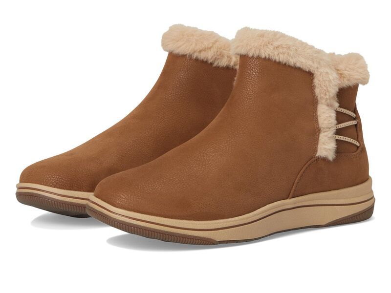 クラークス レディース シューズ ブーツ・レインブーツ Clarks Breeze Fur Dark Tan Combi タン
