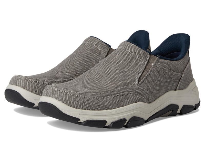 ロックポート メンズ シューズ サンダル Rockport Reece Grey Canvas グレー