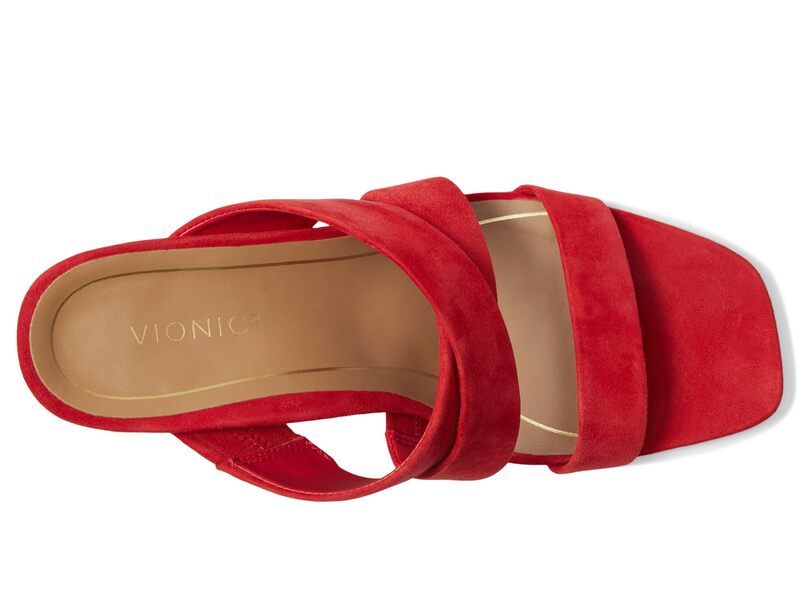 バイオニック レディース シューズ サンダル VIONIC Merlot Red Suede レッド バイオニック レディース シューズ サンダル VIONIC Merlot Red Suede レッド
