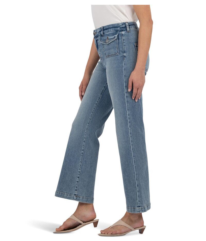 カットフロムザクロス レディース ボトムス デニムパンツ アンクル KUT from the Kloth Kelsey High Rise Ankle Flare Clean Hem Wealth カットフロムザクロス レディース ボトムス デニムパンツ アンクル KUT from the Kloth Kelsey High Rise Ankle Flare Clean Hem Wealth
