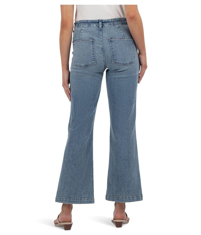 カットフロムザクロス レディース ボトムス デニムパンツ アンクル KUT from the Kloth Kelsey High Rise Ankle Flare Clean Hem Wealth カットフロムザクロス レディース ボトムス デニムパンツ アンクル KUT from the Kloth Kelsey High Rise Ankle Flare Clean Hem Wealth
