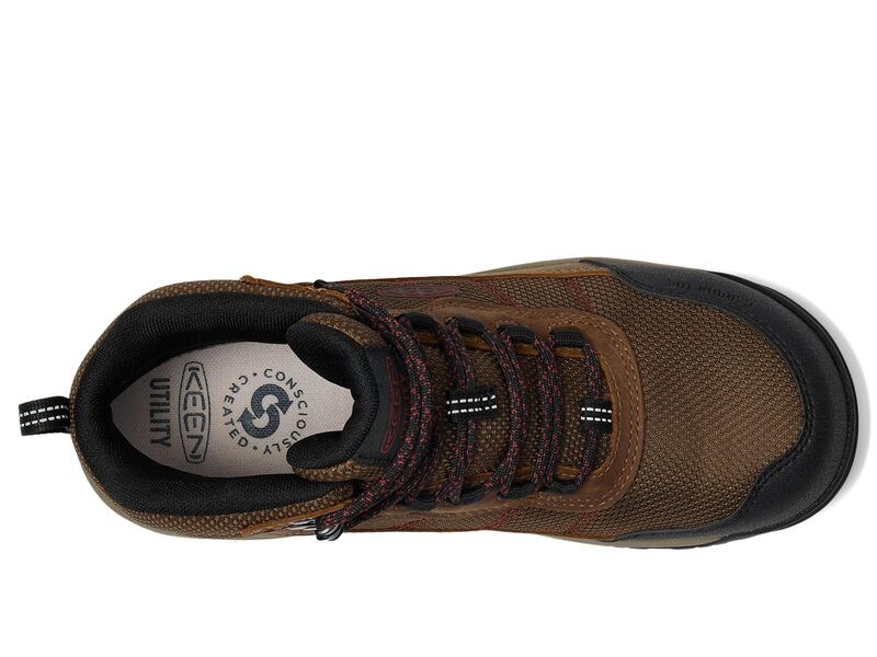 キーン レディース シューズ ブーツ・レインブーツ KEEN Utility Skokie Waterproof Work Boot Carbon Toe BisonBlack ブラック
