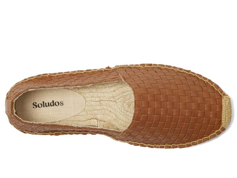 ソルドス レディース シューズ サンダル レザー Soludos Woven Leather Original Espadrille Tan Brown ブラウン