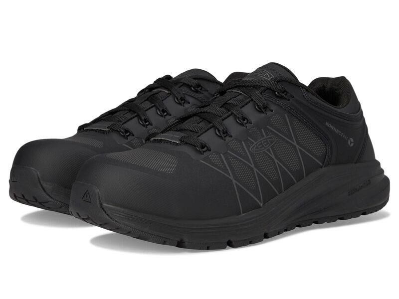 キーン メンズ シューズ スニーカー KEEN Utility Vista Energy XT Work Sneaker INT MET Carbon Toe BlackMagnet ブラック