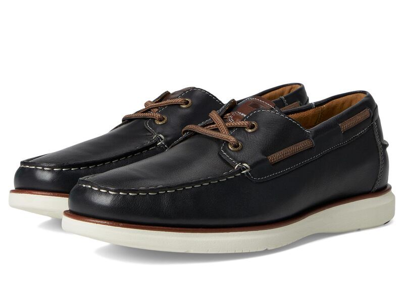 フローシャイム メンズ シューズ スリッポン・ローファー レース Florsheim Tropics Elastic Lace Moc Toe Boat Shoes Navy ネイビー
