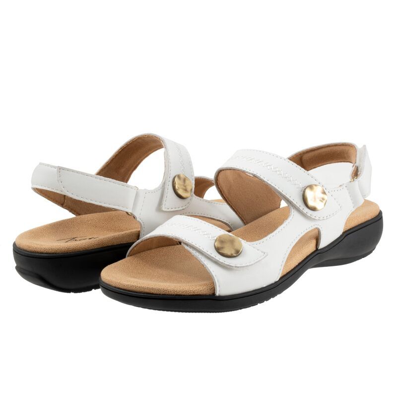 トロッターズ レディース シューズ サンダル Trotters Romi Stitch White ホワイト