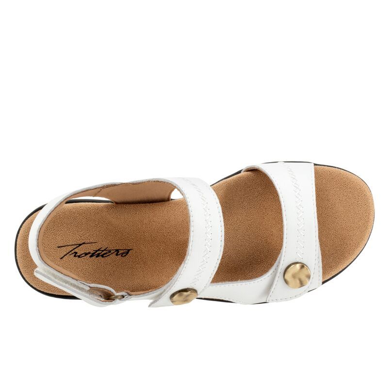 トロッターズ レディース シューズ サンダル Trotters Romi Stitch White ホワイト トロッターズ レディース シューズ サンダル Trotters Romi Stitch White ホワイト