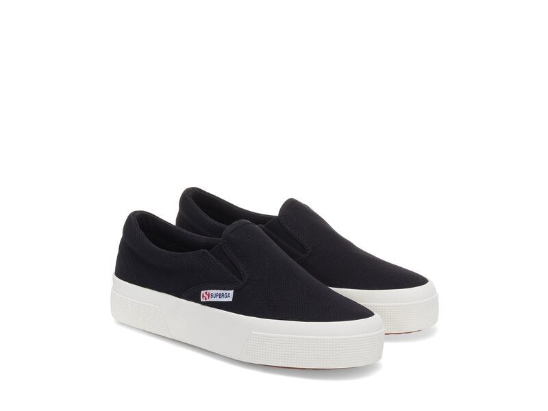 スペルガ レディース シューズ スニーカー プラットフォーム Superga 2740 Platform Slip On Black ブラック