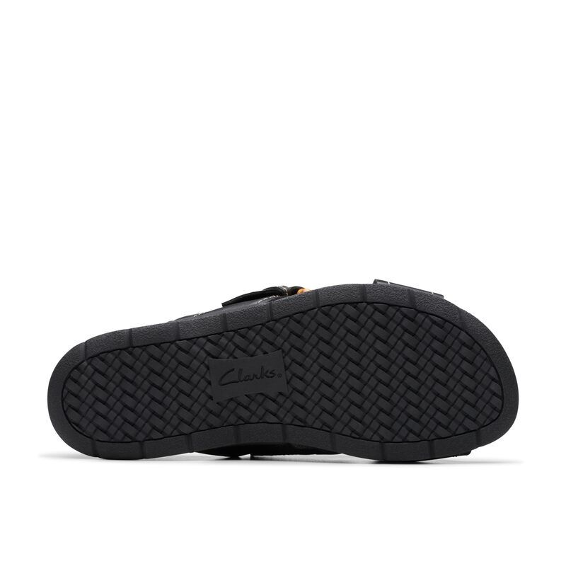 クラークス レディース シューズ サンダル Clarks Reileigh Bay Black Leather ブラック