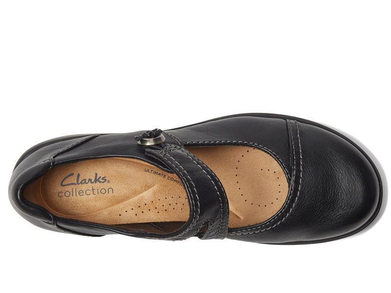 クラークス レディース シューズ サンダル Clarks Carleigh Jane Black Leather ブラック