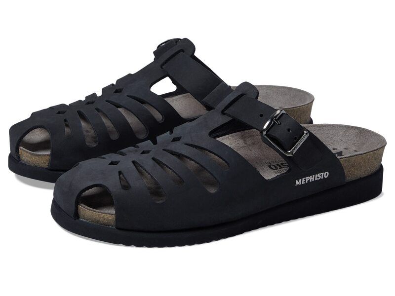 メフィスト レディース シューズ サンダル Mephisto Hedina Black Nubuck ブラック
