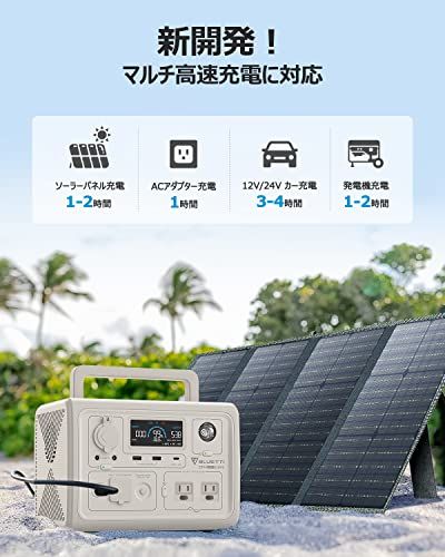 BLUETTI ポータブル電源 EB3A 268Wh/600W APP遠隔操作 EPS機能付き 電力リフト機能付 エコモード機能搭載 リン酸鉄リチウム 純正弦波 MPPT制御方式採用 家庭アウトドア両用バックアップバッテリー キャンプ/車中泊 2b07cd71
