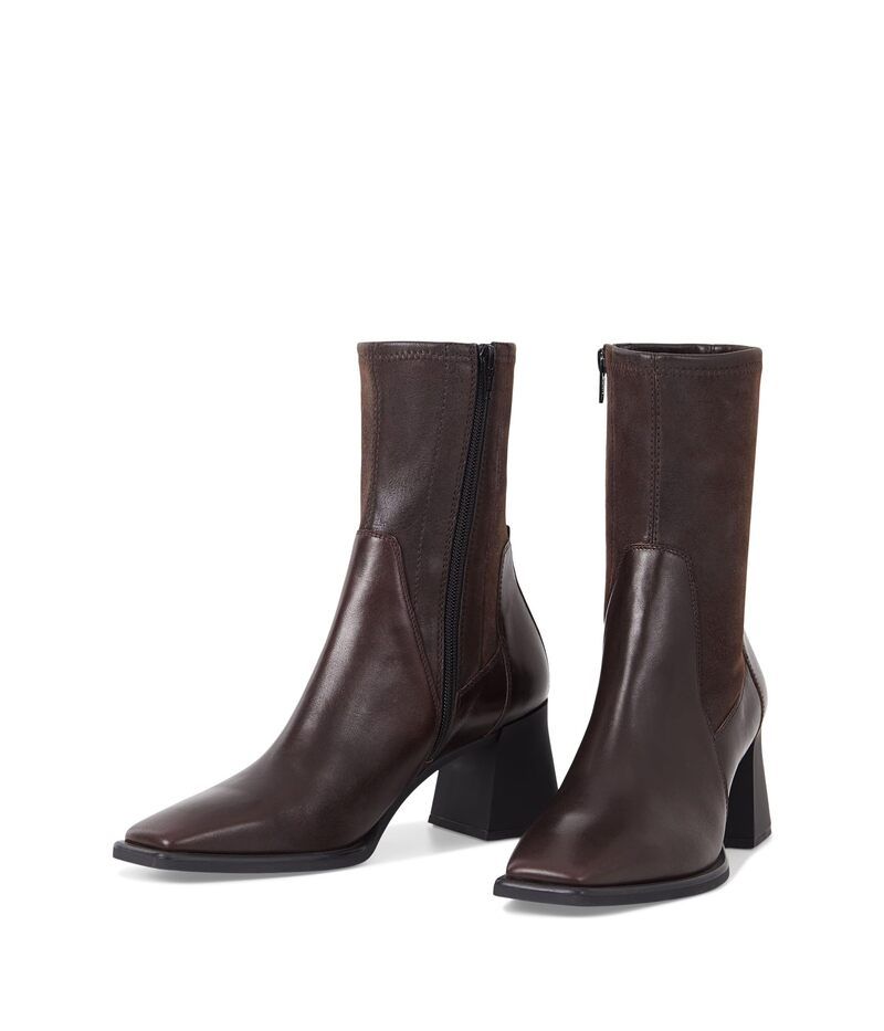 ヴァガボンド レディース シューズ ブーツ・レインブーツ レザー Vagabond Shoemakers Hedda Leather Short Stretch Bootie Chocolate チョコレート