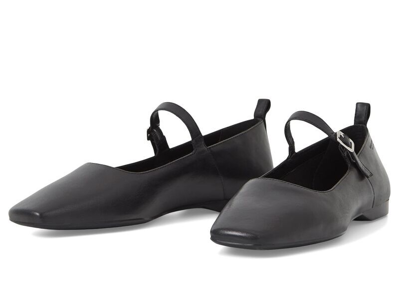 ヴァガボンド レディース シューズ サンダル レザー Vagabond Shoemakers Delia Leather Mary Jane Flat Black ブラック
