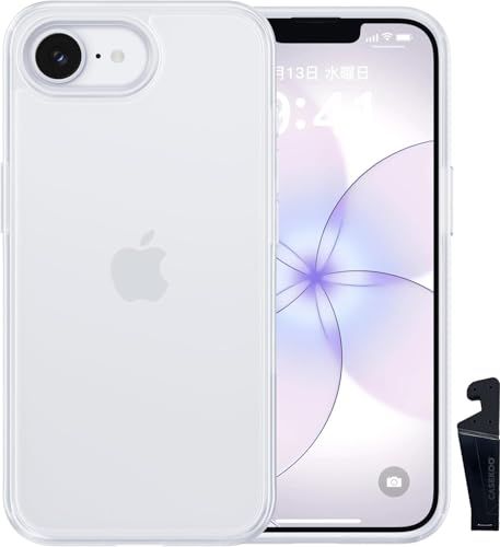 【米軍MIL新規格・指紋防止】CASEKOO iPhone 16e 用 ケース 耐衝撃 滑り止め 指紋防止 米軍MIL規格 マット仕上げ ストラップホール付き スマホスタンド付き 黄変防止 耐久性 カバー アイフォン 16e 用 6.1 イン f91ddc83