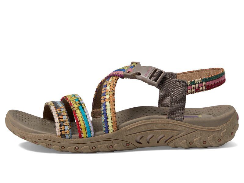 スケッチャーズ レディース シューズ サンダル SKECHERS Reggae Sew Me Taupe Multi トープ