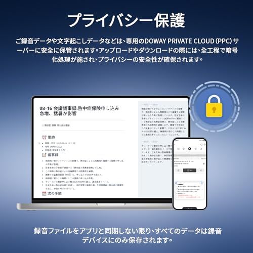 AI ボイスレコーダー 自動文字起こし付きボイスレコーダー 通話録音/要約/マインドマップ作成 64GBメモリー 118言語対応 Bluetooth5.3接続 iAndroid＆iOS適用 AI音声強化 ノイズキャンセリング機能 通話/会議/ c01947cb