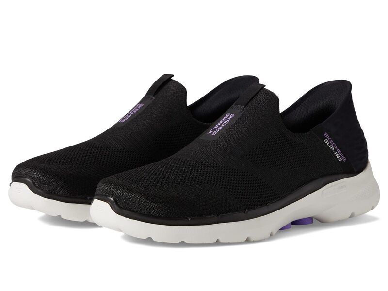 スケッチャーズ レディース シューズ スニーカー SKECHERS Performance Go Walk 6 Fabulous View Hands Free SlipIns BlackLavender ブラック