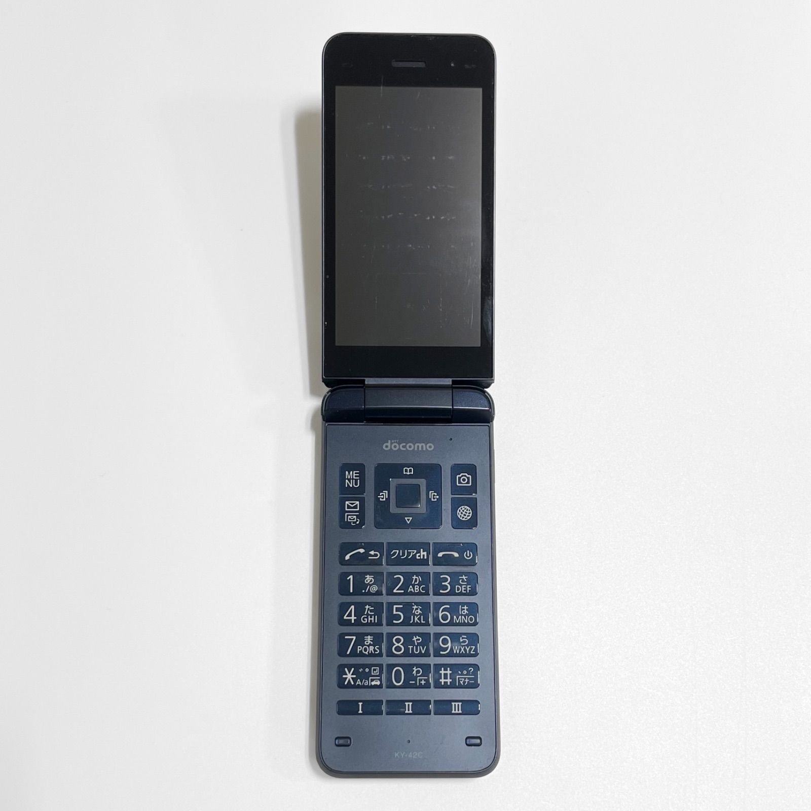 中古 DIGNO ケータイ KY-42C 8GB ドコモ ホワイト/ブラック/レッド [C+