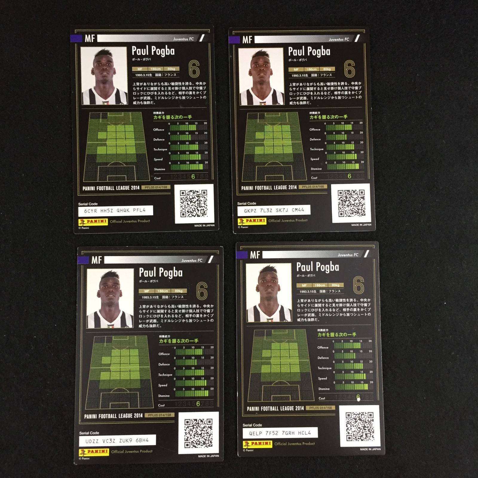 SK ポール・パグバ パニーニ フットボールリーグ カード PFL Panini