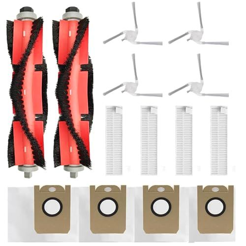 SwitchBot K10+ 交換用専用アクセサリー 消耗品セットメインブラシ フィルター サイドブラシ ， ダストバッグ ク互換品は ロボット掃除機に対応交換用部品 (2 x メインブラシ，4 x フィルター，4 x サイドブラシ，4 x 21cb3bb9