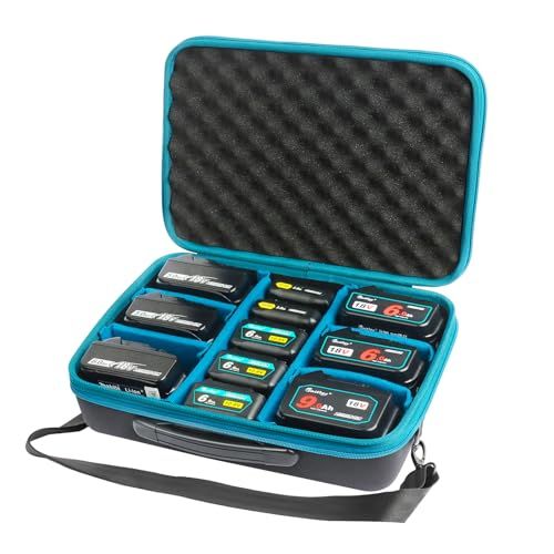 Waitelyバッテリー収納ケース/工具収納ケース マキタバッテリーの整理整頓や保護 充電器や小型工具を対応できる 大容量かつ多機能な収納ケース マキタ10.8ｖバッテリーマキタ18ｖバッテリーマキタ充電器電動工具収納可能（ケースのみ）★m 66579c34