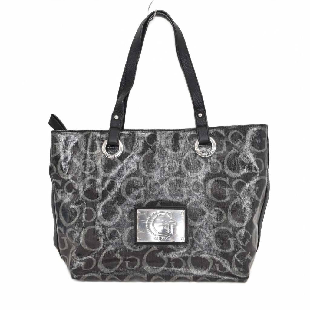 ゲス GUESS トートバッグ ロゴ 総柄 黒 ブラック ECE004-直営店から 