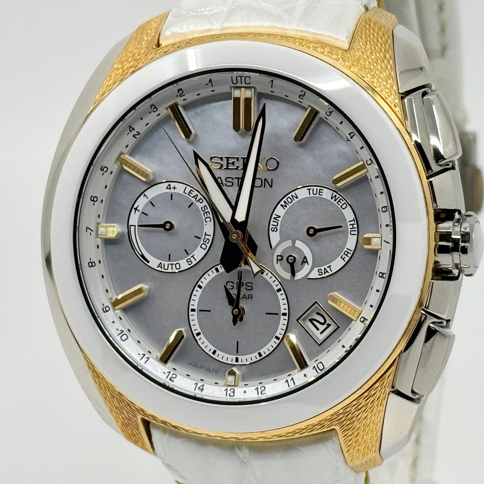 SEIKO セイコー ASTRON アストロン 5X53-0AY0 シェル文字盤 SBXC060 ソーラー電波 メンズ 50本限定 YG 腕時計 稼働品