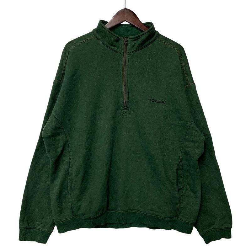 中古品】 COLUMBIA コロンビア XM6564 HALF ZIP ELBOWPATCH SWEAT 