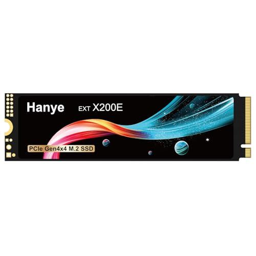 Hanye SSD 1TB PCIe Gen4x4 M.2 NVMe 2.0 2280 PS5 Pro/PS5 Slim/PS5動作確認済み R:7200MB/s W:6300MB/s 3D NAND グラフェン放熱シート付き X200E 正 b534959b