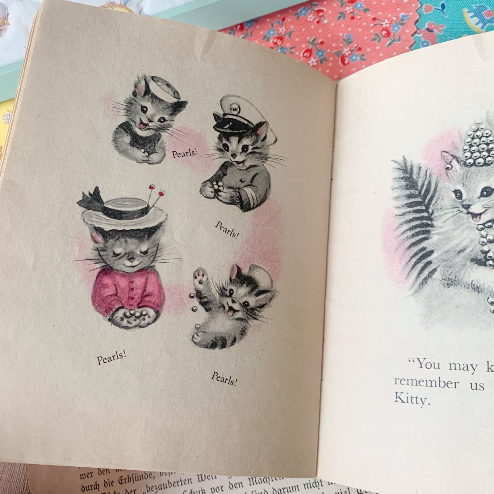ヴィンテージ絵本 Kittens' Voyage ジャンクジャーナル素材 洋書 古書
