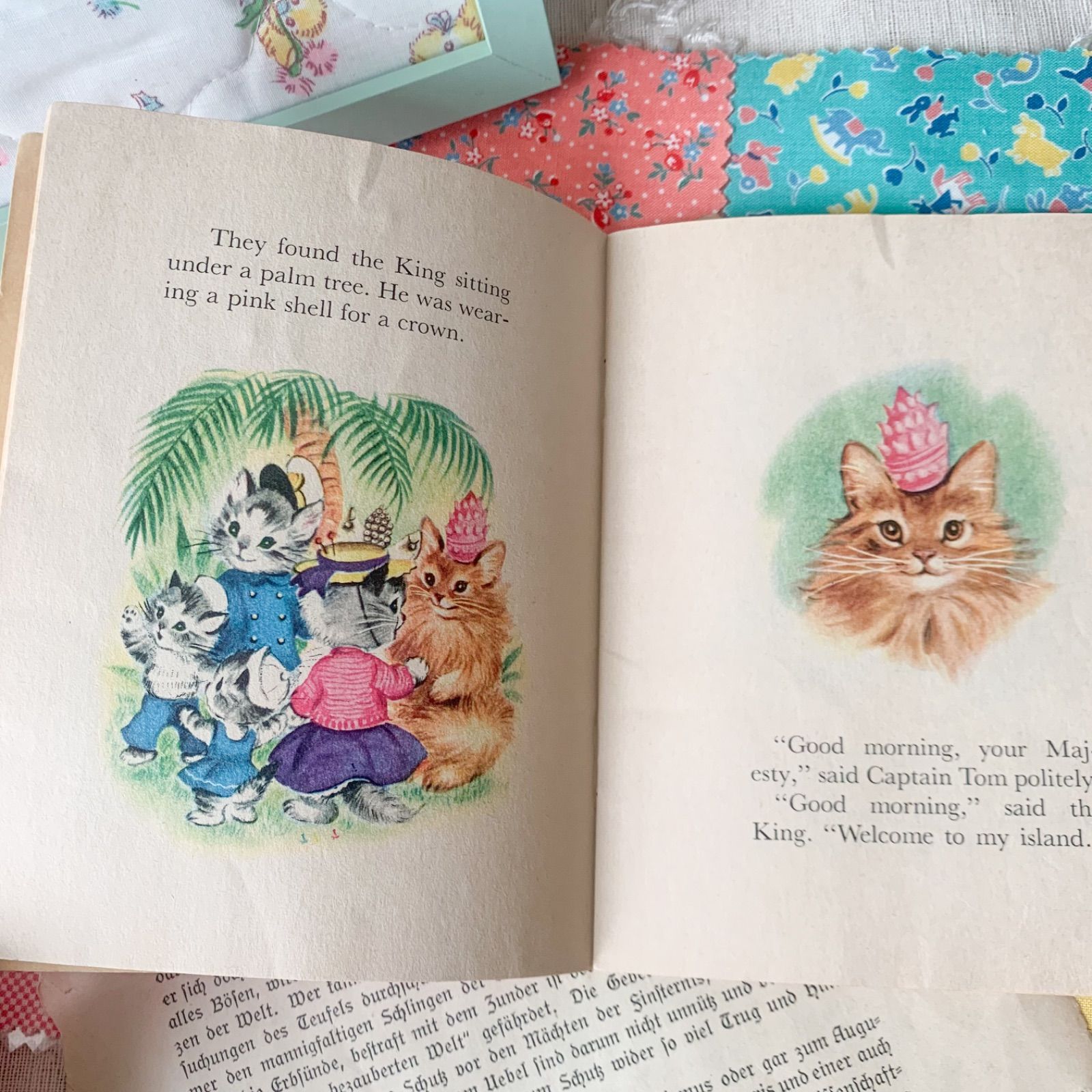ヴィンテージ絵本 Kittens' Voyage ジャンクジャーナル素材 洋書 古書