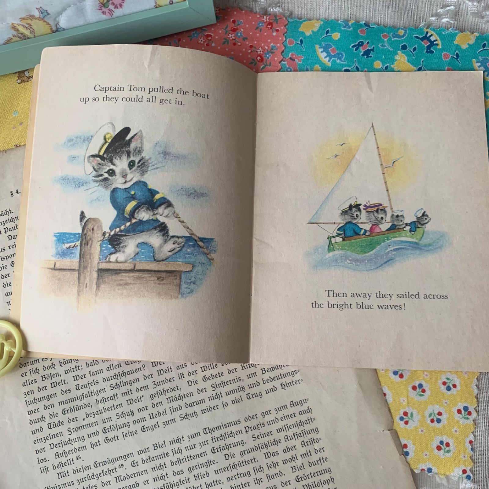 ヴィンテージ絵本 Kittens' Voyage ジャンクジャーナル素材 洋書 古書