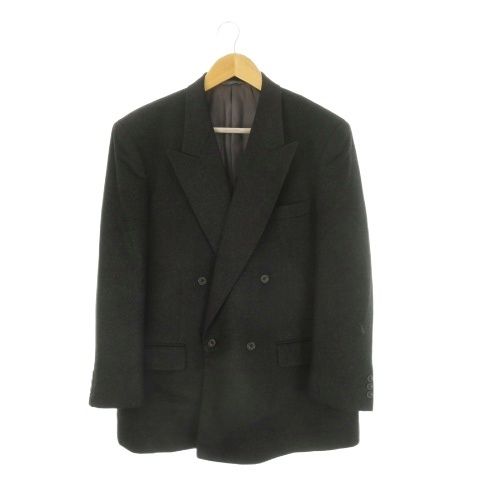エルメネジルドゼニア Ermenegildo Zegna ジャケット 上着 48 102-96-175 チャコール グレー ダブルブレスト ピークドラペル 長袖 911-0003 /CK1 ■ECE005