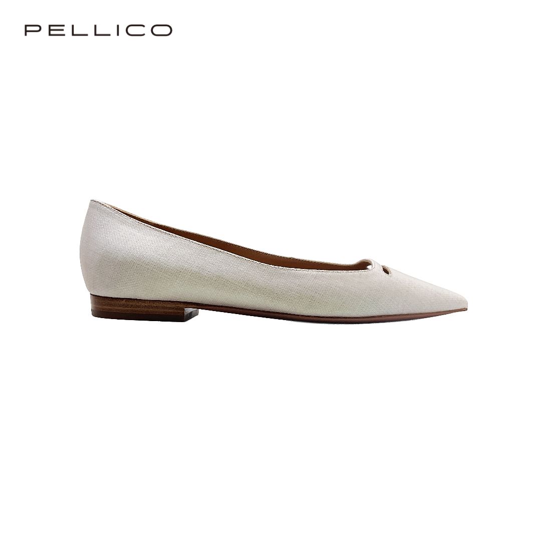 未使用 PELLICO ペリーコ レザーポインテッドトゥパンプス 34 パールカラー 【値下げ交渉歓迎】