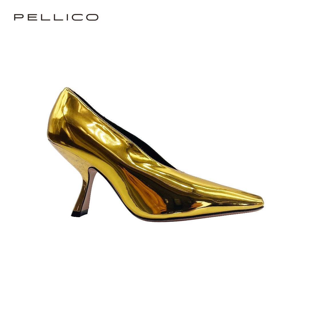 未使用 PELLICO ペリーコ カッティングヒールパテントヒールパンプス 37 ゴールド 【値下げ交渉歓迎】
